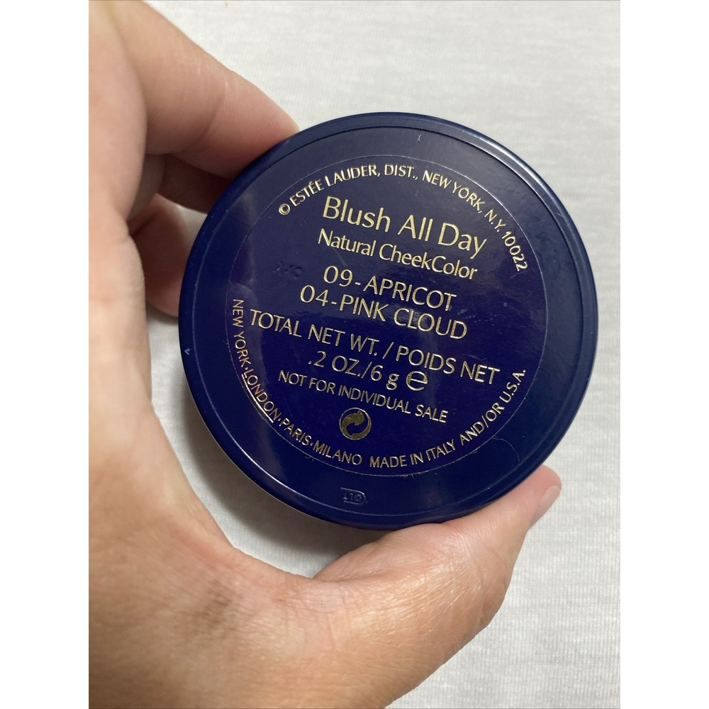 ESTEE LAUDER Natural Cheek Color 09 APRICOT 04 PINK CLOUD duo .2 oz 6 g Rare New